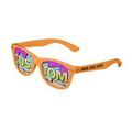 Orange Kids Size Logo Lenses Custom Printed Lenses Retro Sunglasses